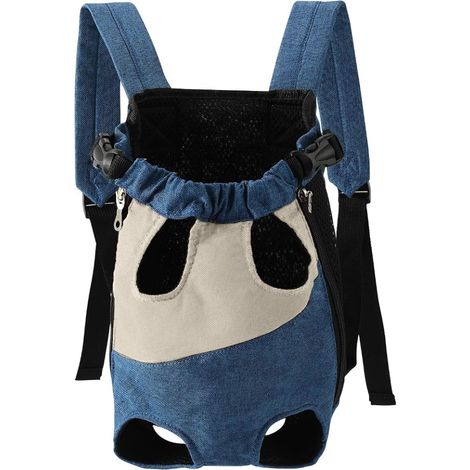 Breathable Mesh Chest Harness Backpack with Adjustable Straps for Dogs, Cats, Hiking, Camping, Beach, Races (1/5)