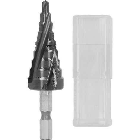 Kobalt-Stufenbohrer, 89 HRC Härte, Spiralnuten, 1/4"-Sechskantschaft, 4 bis 20 mm Bohrer zum Bohren