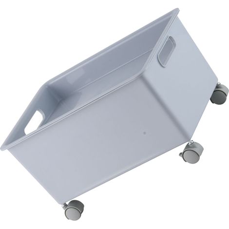 Boîte de rangement à roulettes pour livres, boîte de rangement pour sac à dos sous le bureau dans une résidence étudiante, panier de rangement sous le lit pour divers objets dans la chambre, gris (1/5)