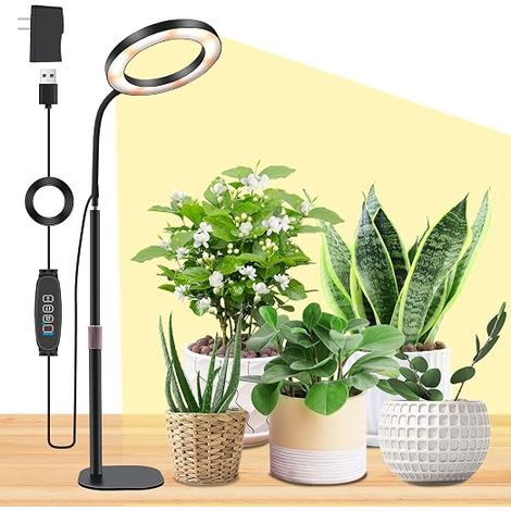 Full Spectrum Desk Lamp with Base for Indoor Plants