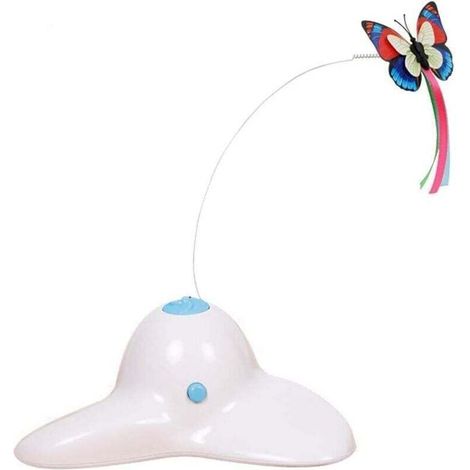 Jouet interactif pour chat Jouet interactif d'intérieur pour chat avec papillon rotatif à 360°- (1/4)