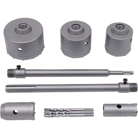 30/40/68/80/100mm hole saw set, concrete drill bit, concrete drill bit can drill a hole, SDS adapter (1/5)
