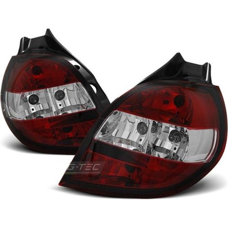 Paire de feux arriere Renault Clio 3 05-09 rouge blanc-27336257