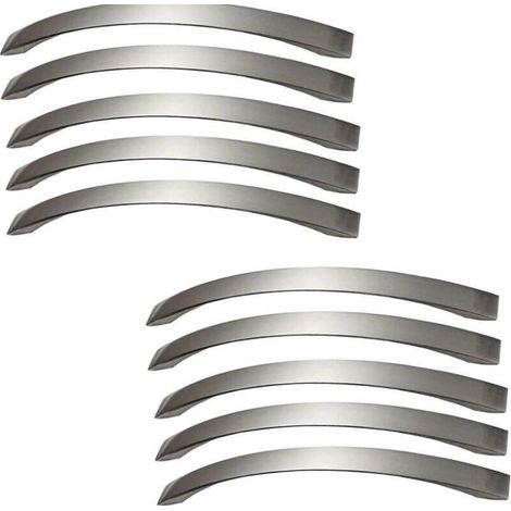 Sollbry Juego de 10 tiradores para muebles de cocina - Tiradores de puerta cepillados Tirador de cocina Distancia entre centros del tirador de cocina 160 mm (1/3)