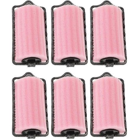 Lot de 6 bigoudis en mousse souple pour cheveux longs, pour des boucles parfaites toute la nuit. Outils de coiffage sans chaleur, confortables à porter pendant la nuit. (1/5)