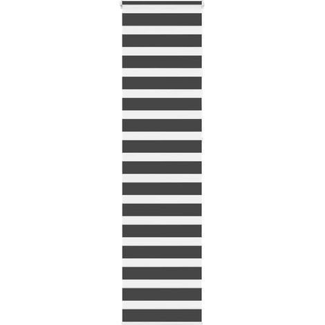 Doppelrollo Schwarz 60x230 cm Stoffbreite 55,9 cm Polyester