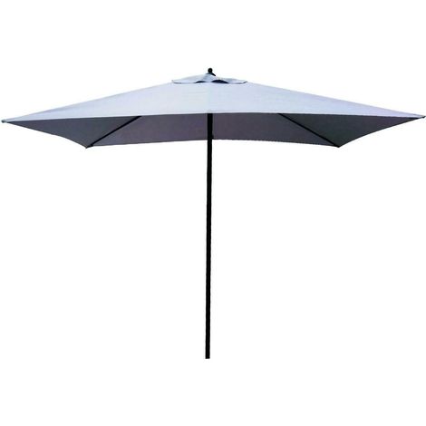 Ombrellone da giardino in acciaio con palo centrale 2 x 3 metri con copertura color grigio arredamento esterni arredamento giardino