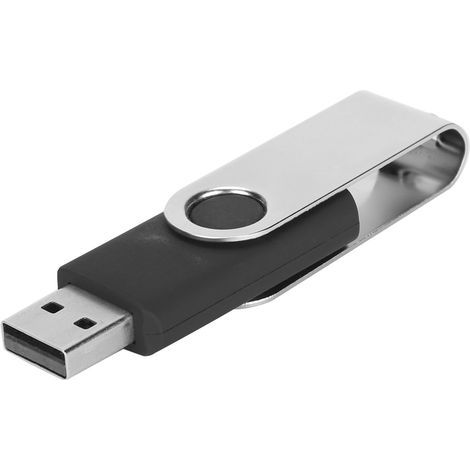 Clé USB 128 Go Rotative en Forme de Bonbon Noir - Stockage Portable pour PC, Tablette et Téléphone
