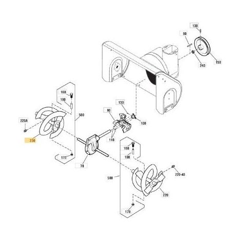 COCLEA DESTRO ORIGINALE STIGA - 1812-2917-01
