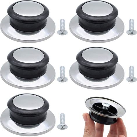 Set di 6 manici universali resistenti al calore per coperchi di pentole e padelle. (1/3)