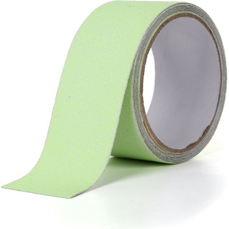Anti-Rutsch-Treppenband, selbstklebendes Anti-Rutsch-Klebeband, selbstklebendes Anti-Rutsch-Klebeband, Anti-Rutsch-Sicherheitsband, für Innen- und Außentreppen, wasserdicht, 5 cm × 5 m, grün, leuchten