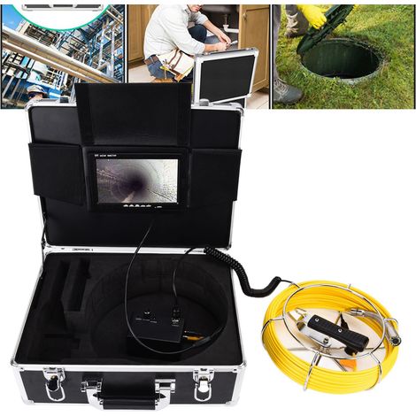 Positionneur auto-équilibré 100-240 V 512 Hz, caméra de canalisation, endoscope industriel, enregistrement d'inspection des égouts, norme australienne 7 pouces 50 mètres. (1/5)