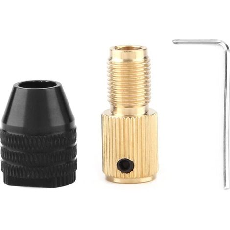 Mini mandrin autoserrant, mandrin pour mini perceuse électrique, capacité de serrage 0,3-3,4 mm (alésage de 3,17 mm), accessoire de serrage pour mini perceuse électrique, pour arbre moteur (1/4)