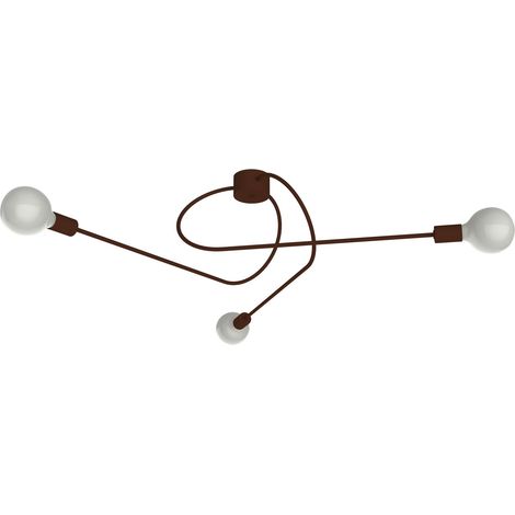 LUMICOM ELICA Plafoniera, 3X E27, max 42W, metallo, corten, D.80cm (1/2)