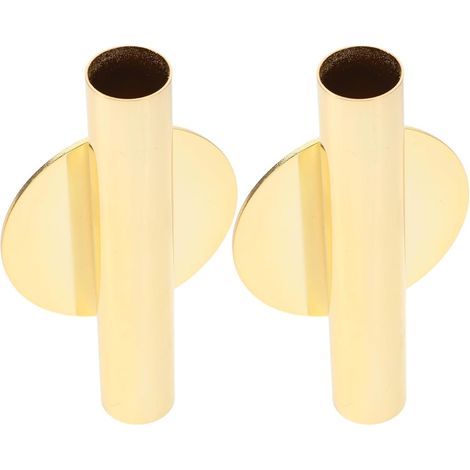 Hemobllo Lot de 2 vases muraux en métal doré pour fleurs séchées et artificielles (1/5)