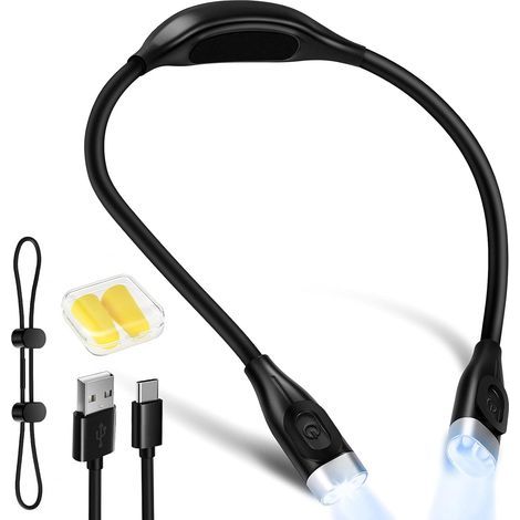Lámpara de lectura de pared, lámpara de lectura LED de pared con interruptor táctil y puerto de carga USB, lámpara de lectura de mesilla de noche giratoria de 360°, 3W, 3000-6000K, negra [clasificació (1/5)