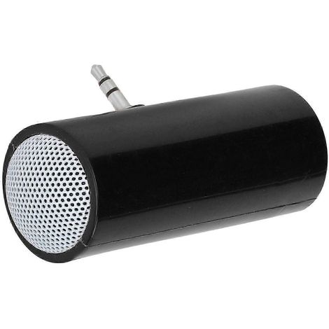 Mini-enceinte stéréo portable sans fil avec prise jack 3,5 mm pour téléphones et tablettes - Noir - Qualité exceptionnelle (1/5)