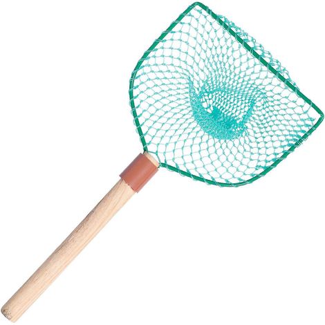 Ensemble de 4 épuisettes réglables avec manche en bois pliable, idéal pour la pêche en extérieur dans les lacs, les rivières et les bateaux, respectueux des poissons. (1/5)