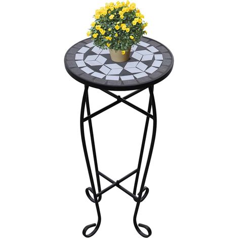 Table d'appoint-Table basse-Table Salon Mosaïque Noir et blanc 283968 (1/5)