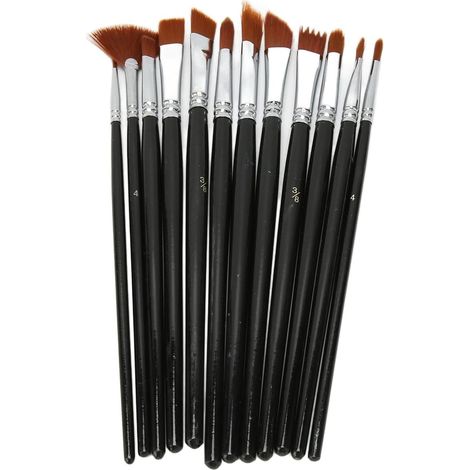 Ensemble De 12 Pinceaux à Cheveux en Nylon – Pinceaux Polyvalents pour Acrylique, Huile, Aquarelle Et Plus Encore (1/5)