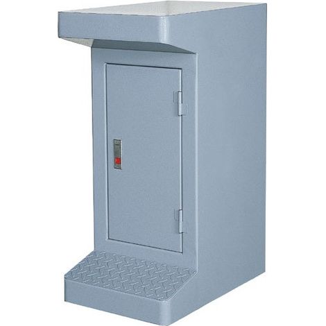 Promac – Socle pour perceuse d'établi – Construction stable avec porte et étagères caoutchoutées – Encombrement 350x550x800mm – 2046