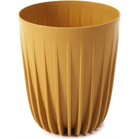 Vaso da fiori color senape con inserto 25 cm Mira