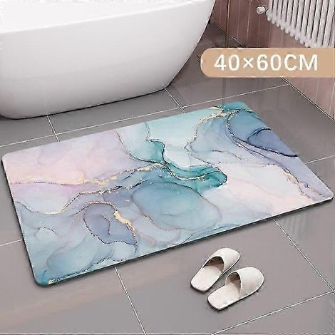 Tapis antidérapant l3c doux et absorbant pour salle de bain et cuisine - Modèle C 40 x 60 cm