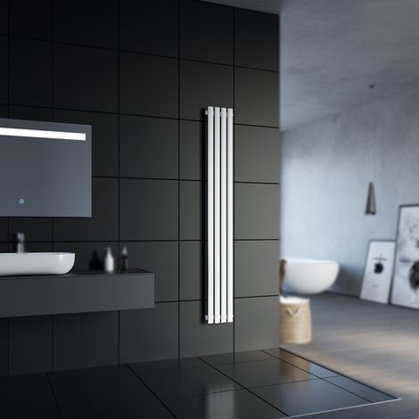 Design Röhrenheizkörper Heizkörper Paneelheizkörper Wandheizung Weiß 1800x236mm Einlagig Vertikal (1/5)