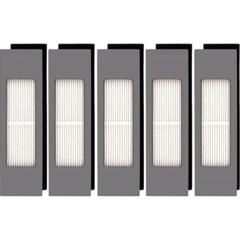 (5 pièces) Filtre HEPA pour robot aspirateur Ecovacs DEEBOT OZMO 920 950 T8 AIVI Max T9 T5 N5 N7 N8+ N8 Pro Plus DX55 DX93 DJ65, kit de filtres pour aspirateur robot