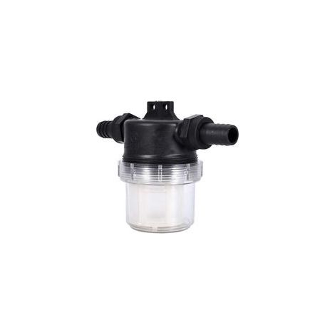Filtro crepino transparente para pompe à eau – Maille fino para protección contra residuos – Montaje fácil – Interfaz 20 mm