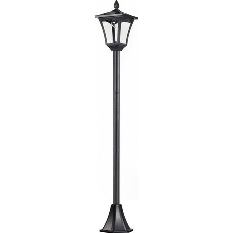 Lumière solaire de chemin de lanterne de jardin avec LED 40 lumens noir 18 X 18 X 160Cm (1/3)