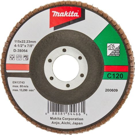 MAKITA D-28064 Siliziumkarbid-Fächerscheibe 115mm G120 (1/2)