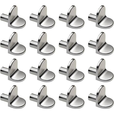 Packung mit 50 5-mm-Regalstützen, Wandregalhalterungen, L-förmige Metall-Regalstützen, für Möbel, Schränke und Regale
