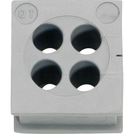 Icotek QT 4/4 Passacavo Ø (max.) 4 mm Gomma Grigio 1 pz.