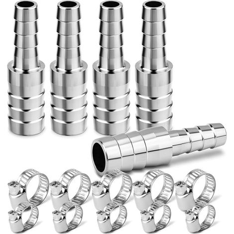 5 pièces d'adaptateur en acier inoxydable 304 pour tuyau réducteur 19MM à 10MM, raccord union pour tuyau réducteur, raccord union pour tuyau réducteur pour refroidisseur d'eau et d'air (1/5)