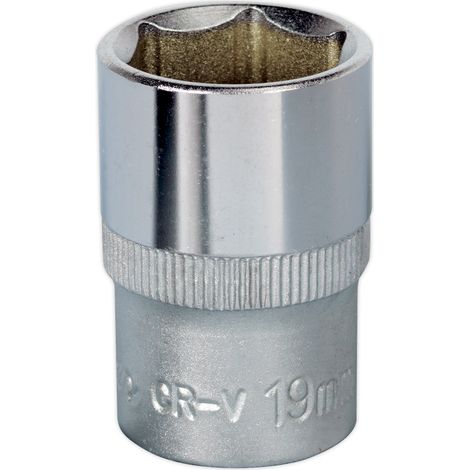 Sealey S1219 Premier Socket 1/2"Sq Drive 19mm