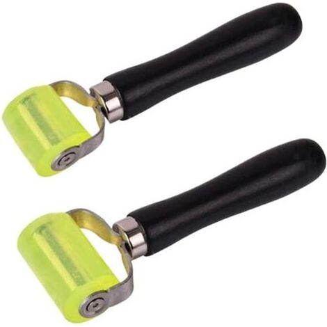 Rouleau de Pression à Main 2 Pièces Presseur en Silicone Rouleau Outil de Réparation Pour Rouleau de Bruit Rouleau de Compactage pour Papier Peint (1/5)
