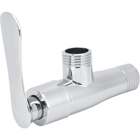 Robinet d'angle en alliage de zinc G1/2 pouce, vanne de contrôle d'eau, accessoire domestique pour évier. (1/5)