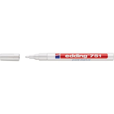 Lackmarker 751 weiß Strichbreite 1-2mm Rundspitze EDDING (1/4)