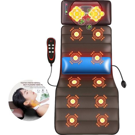 Fauteuil de massage électrique, Tapis De Massage Corps, Matelas de massage électrique, Éponge 3D, 3 niveaux, 5 modes, table massage (1/5)