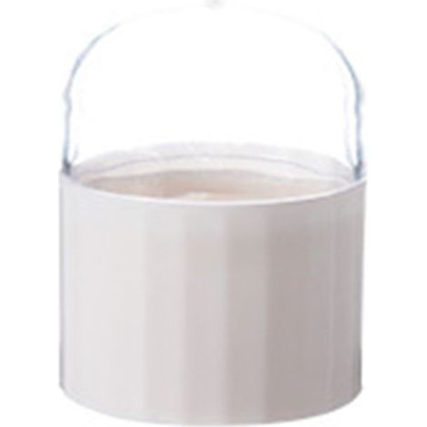 Boîte de rangement portable rétractable et anti-poussière pour éponges à maquillage, porte-éponges, blanc ivoire (1/5)