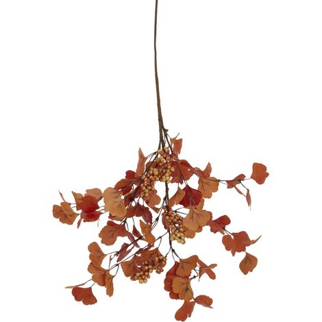Large Autumn Spray with Berries (Single Stem Flower) - Plastic - Height 82 cm - Brown