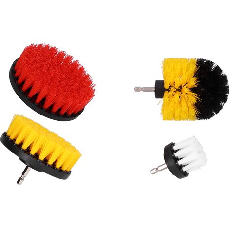 Kit de 4 Brosses de Nettoyage pour Perceuse - Nettoyage Mur Sol Carrelage Piscine (1/5)