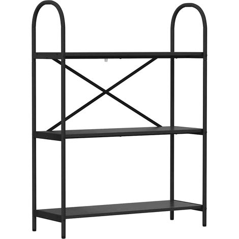 Maison Exclusive - Bücherregal Schwarz Eichen-Optik 80 x 30 x 109
