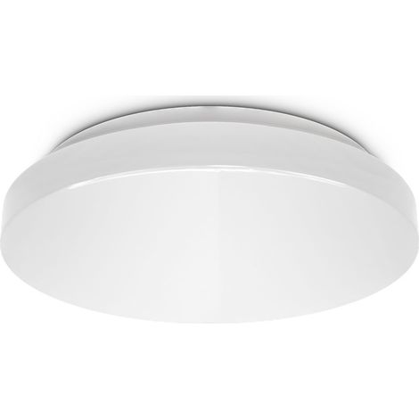 B.K.Licht plafonnier LED salle de bain Ø29cm IP44 protection eau platine 12W 1200lm lumière blanche neutre 4000K