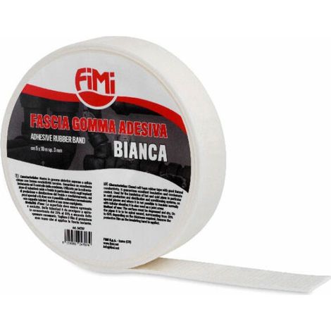 Fascia Gomma Bianca 5 cm x 10 mt nastro adesivo in polietilene reticolato espanso 04707