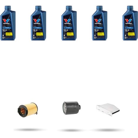 Kit tagliando 3 FILTRI e 5L OLIO compatibile con Skoda Octavia II 1.6 75kw Dal 2004 al 2013 (1/5)