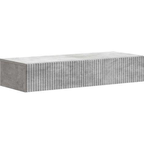 Wandmontierter Beistelltisch Betongrau 87,5 x 34,5 x 17 cm vidaXL