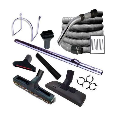 Atepac – Set de 8 accessoires pour aspiration centralisée – Flexible 6m avec régulateur d'air – Compatible avec Cyclovac, Duovac, Eaggle, Husky