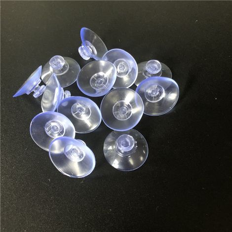 Lot de 20 - Ventouses Transparentes - Ventouse Plastique 20 mm Sans Crochet - Petites Ventouses Pour Verre - Carrelage, Murales - Salle De Bain (1/5)